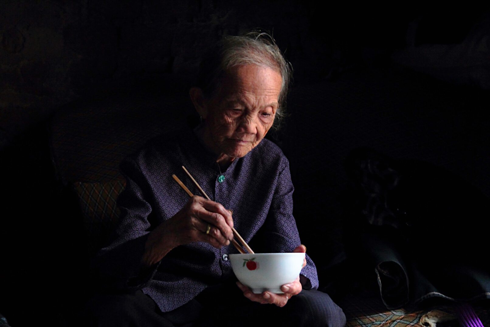 Old woman in Yangshuo, China