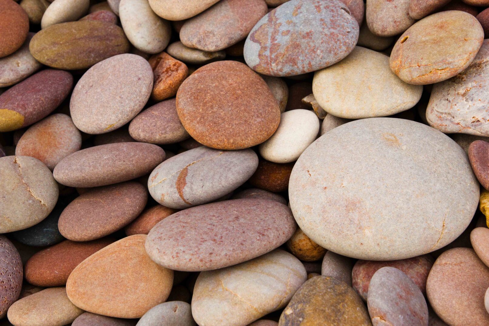 Close-up of a pebble beach